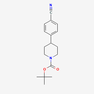 molecular formula C17H22N2O2 B7900147 Tert-butyl 4-(4-cyanophenyl)piperidine-1-carboxylate 