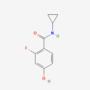 molecular formula C10H10FNO2 B7900164 N-cyclopropyl-2-fluoro-4-hydroxybenzamide 