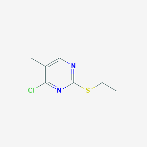 molecular formula C7H9ClN2S B079006 4-Chloro-2-(ethylsulfanyl)-5-methylpyrimidine CAS No. 13480-96-1