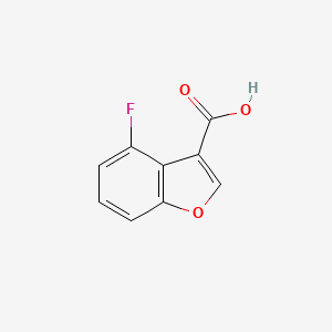 molecular formula C9H5FO3 B7900659 4-Fluoro-1-benzofuran-3-carboxylic acid 