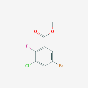 molecular formula C8H5BrClFO2 B7900701 Methyl 5-bromo-3-chloro-2-fluorobenzoate 