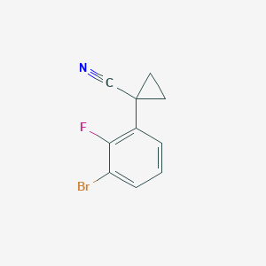 molecular formula C10H7BrFN B7900769 1-(3-Bromo-2-fluorophenyl)cyclopropane-1-carbonitrile 