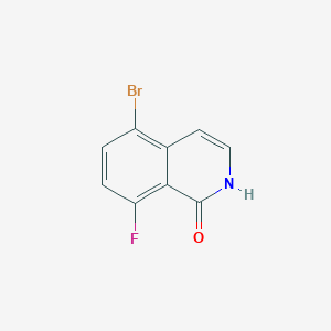 molecular formula C9H5BrFNO B7901038 5-Bromo-8-fluoroisoquinolin-1(2H)-one 