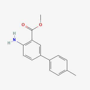 molecular formula C15H15NO2 B7901064 Methyl 4-amino-4'-methyl-[1,1'-biphenyl]-3-carboxylate 
