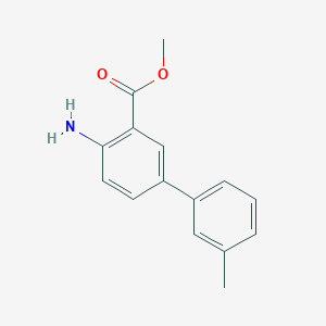 molecular formula C15H15NO2 B7901065 Methyl 4-amino-3'-methyl-[1,1'-biphenyl]-3-carboxylate 