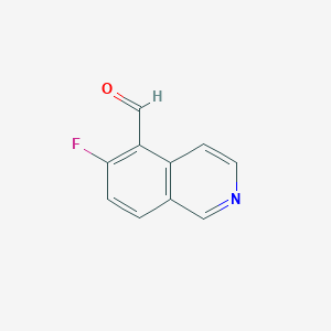 molecular formula C10H6FNO B7901110 6-Fluoroisoquinoline-5-carbaldehyde 
