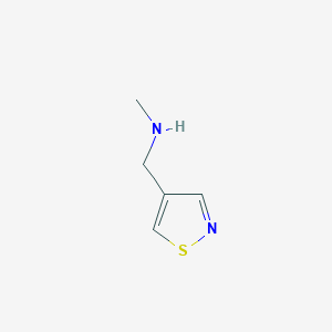 molecular formula C5H8N2S B7901309 Isothiazol-4-ylmethyl-methyl-amine 