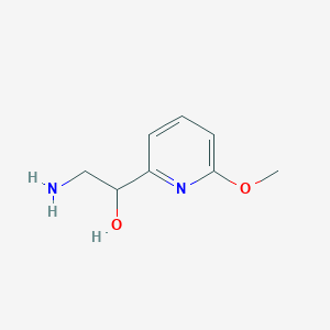 molecular formula C8H12N2O2 B7901514 2-Amino-1-(6-methoxy-2-pyridinyl)ethanol 