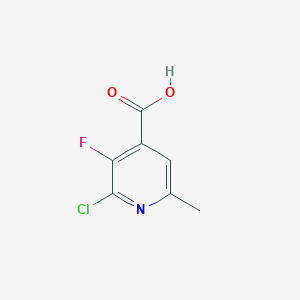 molecular formula C7H5ClFNO2 B7901613 2-Chloro-3-fluoro-6-methylisonicotinic acid 