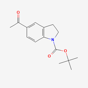 molecular formula C15H19NO3 B7901671 tert-Butyl 5-acetylindoline-1-carboxylate 