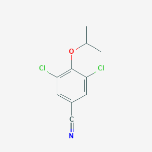 molecular formula C10H9Cl2NO B7901687 3,5-Dichloro-4-isopropoxybenzonitrile 
