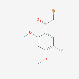 molecular formula C10H10Br2O3 B7901708 2-Bromo-1-(5-bromo-2,4-dimethoxyphenyl)ethanone 