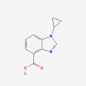molecular formula C11H10N2O2 B7901772 1-cyclopropyl-1H-1,3-benzodiazole-4-carboxylic acid 