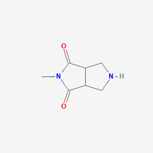 molecular formula C7H10N2O2 B7902286 2-Methyl-octahydropyrrolo[3,4-c]pyrrole-1,3-dione 