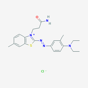 3-(3-Amino-3-oxopropyl)-2-((4-(diethylamino)-m-tolyl)azo)-6-methylbenzothiazolium chloride