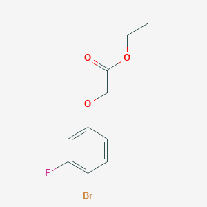 molecular formula C10H10BrFO3 B7902615 Ethyl 2-(4-bromo-3-fluorophenoxy)acetate 