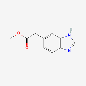 molecular formula C10H10N2O2 B7902695 methyl 2-(1H-benzo[d]imidazol-5-yl)acetate 