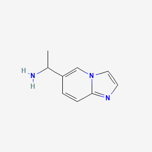 molecular formula C9H11N3 B7902886 1-(Imidazo[1,2-a]pyridin-6-yl)ethanamine 