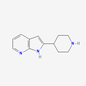 molecular formula C12H15N3 B7902977 2-piperidin-4-yl-1H-pyrrolo[2,3-b]pyridine 