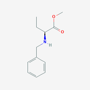 molecular formula C12H17NO2 B7903349 Methyl (S)-2-(benzylamino)butanoate 