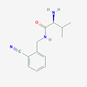 molecular formula C13H17N3O B7903465 (S)-2-Amino-N-(2-cyano-benzyl)-3-methyl-butyramide 