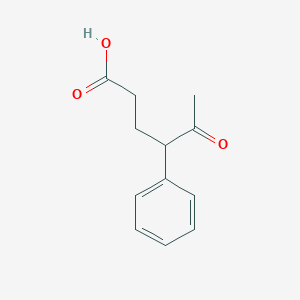 molecular formula C12H14O3 B7903719 5-Oxo-4-phenylhexanoic acid 