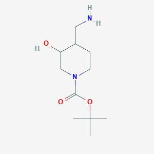 molecular formula C11H22N2O3 B7903835 Tert-butyl 4-(aminomethyl)-3-hydroxypiperidine-1-carboxylate 