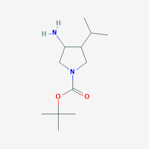 molecular formula C12H24N2O2 B7903844 Tert-butyl 3-amino-4-isopropyl-pyrrolidine-1-carboxylate 