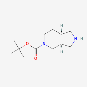 molecular formula C12H22N2O2 B7903873 tert-butyl (3aS,7aR)-1,2,3,3a,4,6,7,7a-octahydropyrrolo[3,4-c]pyridine-5-carboxylate 