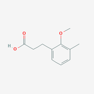 molecular formula C11H14O3 B7904041 Benzenepropanoic acid, 2-methoxy-3-methyl- CAS No. 74090-49-6