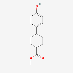molecular formula C14H18O3 B7904270 Methyl 4-(4-hydroxyphenyl)cyclohexane-1-carboxylate 