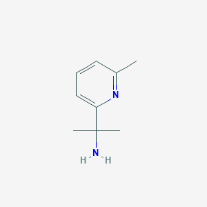 molecular formula C9H14N2 B7904564 2-(6-Methylpyridin-2-YL)propan-2-amine 
