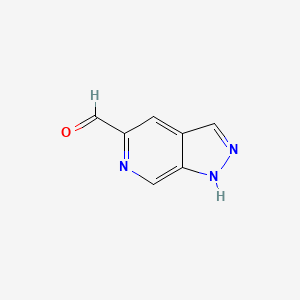 molecular formula C7H5N3O B7904591 1H-Pyrazolo[3,4-C]pyridine-5-carboxaldehyde 