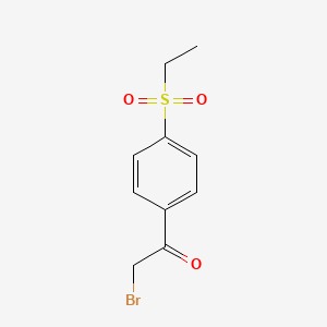 molecular formula C10H11BrO3S B7904958 4-Ethylsulfonylphenacyl bromide 