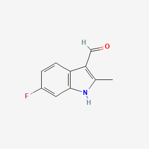 molecular formula C10H8FNO B7905003 6-Fluoro-2-methyl-1H-indole-3-carbaldehyde 