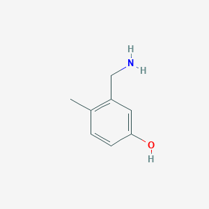 molecular formula C8H11NO B7905139 3-(Aminomethyl)-4-methylphenol 