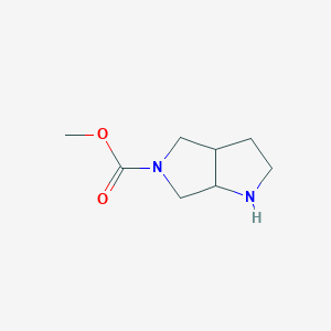 molecular formula C8H14N2O2 B7905299 Methyl hexahydropyrrolo[3,4-b]pyrrole-5(1H)-carboxylate 
