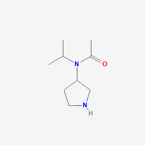 molecular formula C9H18N2O B7905423 N-Isopropyl-N-pyrrolidin-3-yl-acetamide 