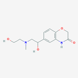 6-[1-hydroxy-2-[2-hydroxyethyl(methyl)amino]ethyl]-4H-1,4-benzoxazin-3-one