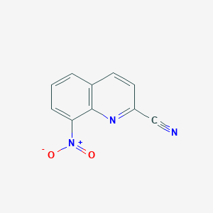 molecular formula C10H5N3O2 B7905617 8-Nitroquinoline-2-carbonitrile 