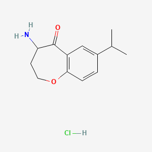 molecular formula C13H18ClNO2 B7905670 4-Amino-7-(propan-2-yl)-2,3,4,5-tetrahydro-1-benzoxepin-5-one hydrochloride 