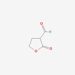 molecular formula C5H6O3 B7905701 2-Oxotetrahydrofuran-3-carbaldehyde CAS No. 53855-26-8