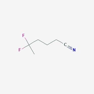 molecular formula C6H9F2N B7905704 5,5-Difluorohexanenitrile 