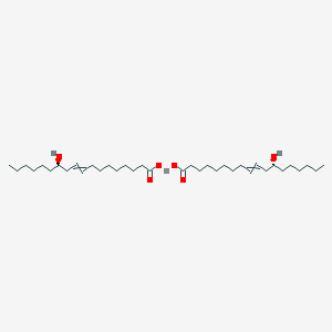 molecular formula C18H34O3Zn B079062 (Z,12R)-12-hydroxyoctadec-9-enoic acid;zinc CAS No. 13040-19-2