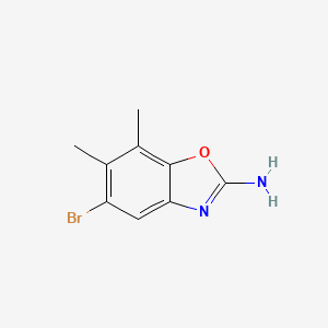 molecular formula C9H9BrN2O B7906449 5-Bromo-6,7-dimethylbenzo[d]oxazol-2-amine 