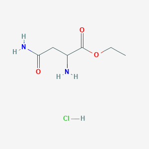molecular formula C6H13ClN2O3 B7906597 (S)-Ethyl 2,4-diamino-4-oxobutanoate hydrochloride 