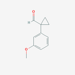 molecular formula C11H12O2 B7906683 1-(3-Methoxyphenyl)cyclopropanecarbaldehyde 