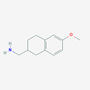molecular formula C12H17NO B7906826 (6-Methoxy-1,2,3,4-tetrahydronaphthalen-2-yl)methanamine 