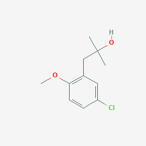molecular formula C11H15ClO2 B7907114 1-(3-Chloro-6-methoxyphenyl)-2-methyl-2-propanol 