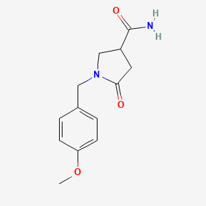 molecular formula C13H16N2O3 B7907151 1-(4-Methoxybenzyl)-5-oxopyrrolidine-3-carboxamide 